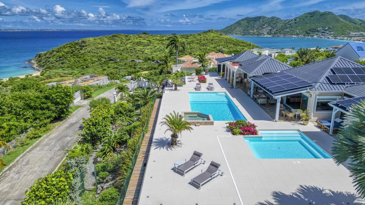 A louer villa 8 personnes Happy Bay Saint Martin_Vue aérienne - 42